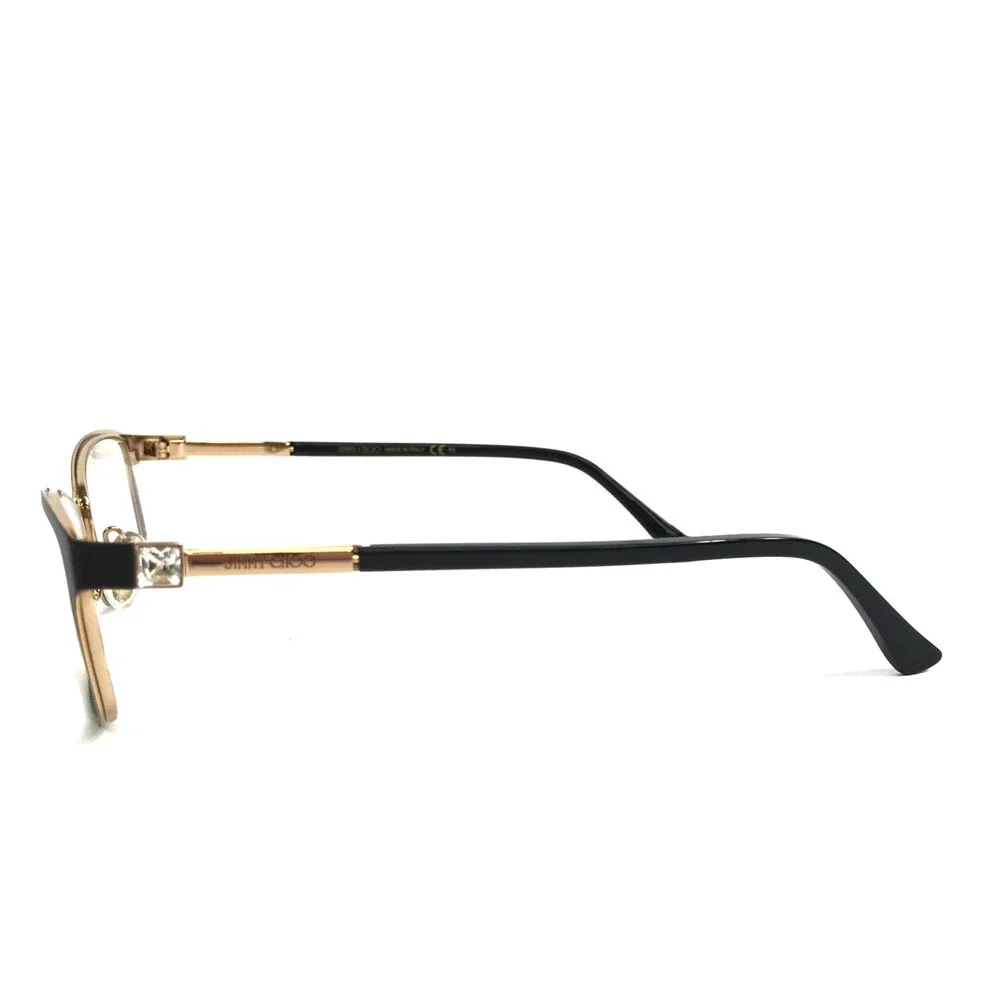 Jimmy Choo Eyeglasses Frames JC288 807 Matte Black Shiny Gold Crystals 54-16-140